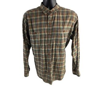 Patagonia Mens Organic Cotton Flannel Plaid Button‎ Down Shirt, Casual M